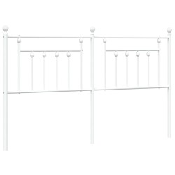 vidaXL Kopfteil Metall Weiß 180 cm
