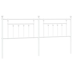 vidaXL Kopfteil Metall Weiß 193 cm