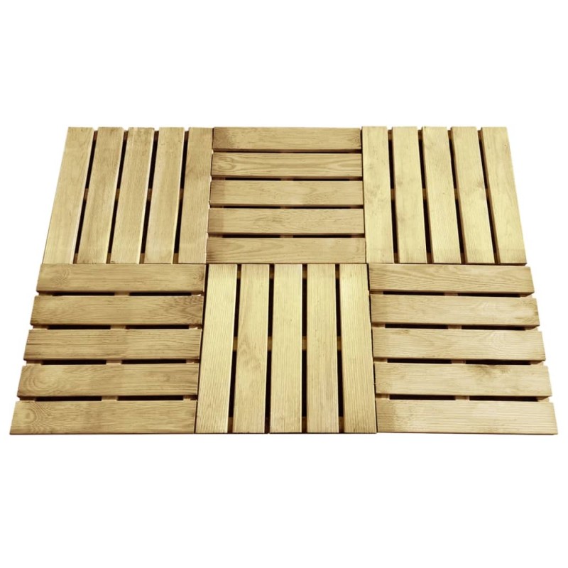 vidaXL Terrassenfliesen 6 Stk. 50x50 cm Holz Grün vidaXL Terrassenfliesen 6 Stk. 50x50 cm Holz Grün