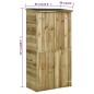 vidaXL Geräteschuppen Kiefernholz 85×48×177 cm vidaXL Geräteschuppen Kiefernholz 85×48×177 cm