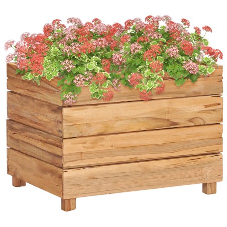 vidaXL Hochbeet 50x40x38 cm Teak Altholz und Stahl
