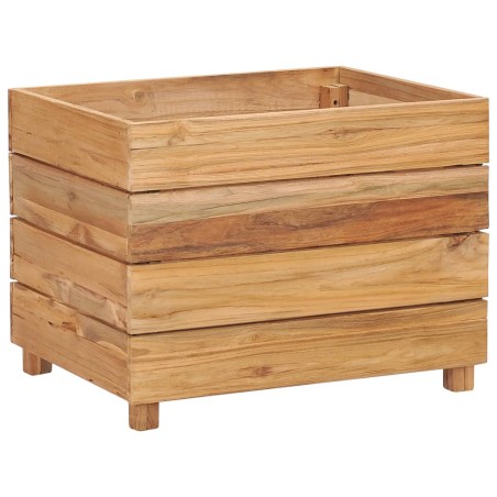 vidaXL Hochbeet 50x40x38 cm Teak Altholz und Stahl