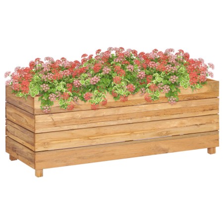 vidaXL Hochbeet 100x40x38 cm Massivholz Teak und Stahl