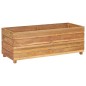 vidaXL Hochbeet 100x40x38 cm Massivholz Teak und Stahl vidaXL Hochbeet 100x40x38 cm Massivholz Teak und Stahl