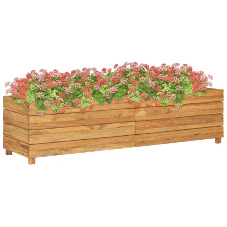 vidaXL Hochbeet 150x40x38 cm Massivholz Teak und Stahl