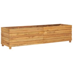 vidaXL Hochbeet 150x40x38 cm Massivholz Teak und Stahl