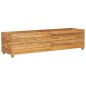 vidaXL Hochbeet 150x40x38 cm Massivholz Teak und Stahl vidaXL Hochbeet 150x40x38 cm Massivholz Teak und Stahl