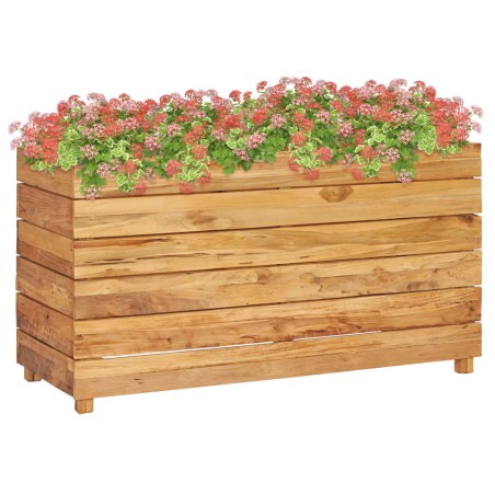 vidaXL Hochbeet 100x40x55 cm Teak Altholz und Stahl