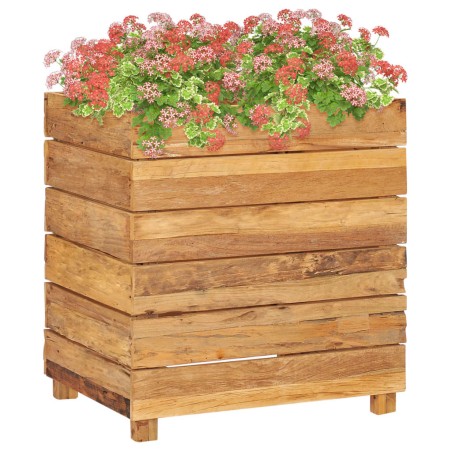 vidaXL Hochbeet 50x40x55 cm Massivholz Teak und Stahl