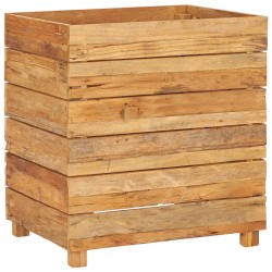 vidaXL Hochbeet 50x40x55 cm Massivholz Teak und Stahl