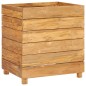 vidaXL Hochbeet 50x40x55 cm Massivholz Teak und Stahl vidaXL Hochbeet 50x40x55 cm Massivholz Teak und Stahl