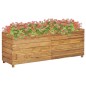 vidaXL Hochbeet 150x40x55 cm Massivholz Teak und Stahl vidaXL Hochbeet 150x40x55 cm Massivholz Teak und Stahl