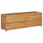 vidaXL Hochbeet 150x40x55 cm Massivholz Teak und Stahl vidaXL Hochbeet 150x40x55 cm Massivholz Teak und Stahl