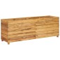 vidaXL Hochbeet 150x40x55 cm Massivholz Teak und Stahl vidaXL Hochbeet 150x40x55 cm Massivholz Teak und Stahl