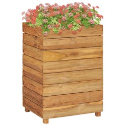 vidaXL Hochbeet 50x40x72 cm Teak Altholz und Stahl