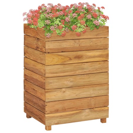 vidaXL Hochbeet 50x40x72 cm Teak Altholz und Stahl
