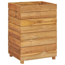vidaXL Hochbeet 50x40x72 cm Teak Altholz und Stahl