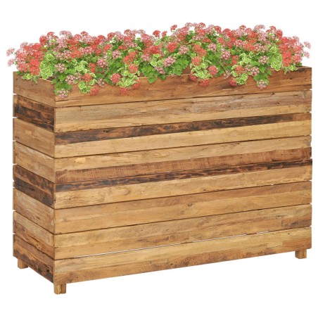 vidaXL Hochbeet 100x40x72 cm Massivholz Teak und Stahl