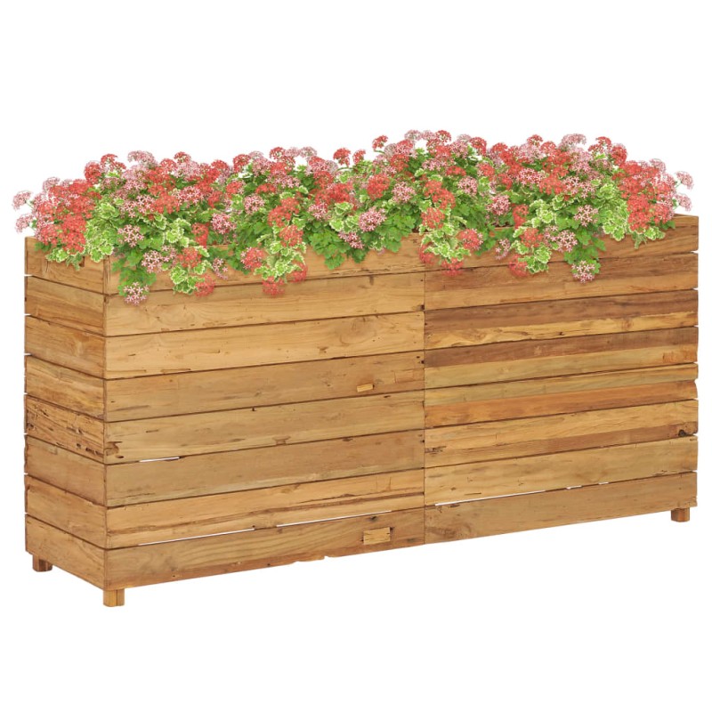 vidaXL Hochbeet 150x40x72 cm Massivholz Teak und Stahl vidaXL Hochbeet 150x40x72 cm Massivholz Teak und Stahl