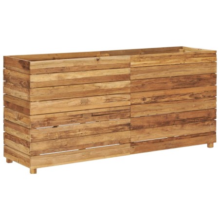 vidaXL Hochbeet 150x40x72 cm Teak Altholz und Stahl