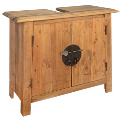 vidaXL Badezimmer-Unterschrank Massivholz Kiefer 70x32x63 cm  