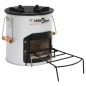 vidaXL Camping-Ofen Silbern 45x25x26 cm Stahl vidaXL Camping-Ofen Silbern 45x25x26 cm Stahl