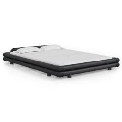 vidaXL Bambusbett Dunkelbraun 140x200 cm