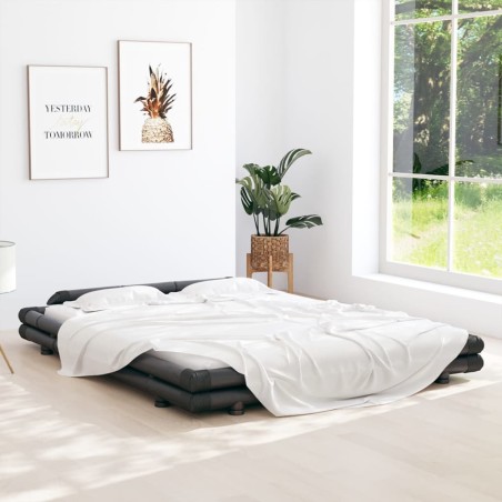 vidaXL Bambusbett Dunkelbraun 160x200 cm