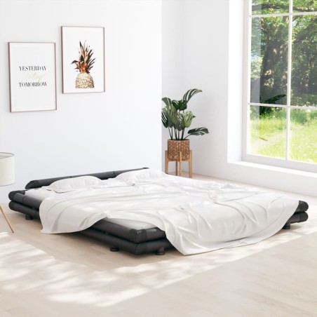 vidaXL Bambusbett Dunkelbraun 180x200 cm
