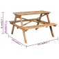 vidaXL Picknicktisch 115x115x81 cm Bambus vidaXL Picknicktisch 115x115x81 cm Bambus