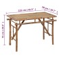 vidaXL Gartentisch Klappbar 115x50x75 cm Bambus vidaXL Gartentisch Klappbar 115x50x75 cm Bambus