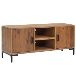 vidaXL TV-Schrank Braun 110x35x48 cm Massivholz Kiefer