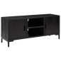 vidaXL TV-Schrank Schwarz 110x35x48 cm Massivholz Kiefer vidaXL TV-Schrank Schwarz 110x35x48 cm Massivholz Kiefer