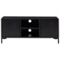 vidaXL TV-Schrank Schwarz 110x35x48 cm Massivholz Kiefer vidaXL TV-Schrank Schwarz 110x35x48 cm Massivholz Kiefer