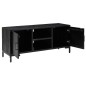 vidaXL TV-Schrank Schwarz 110x35x48 cm Massivholz Kiefer vidaXL TV-Schrank Schwarz 110x35x48 cm Massivholz Kiefer