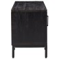 vidaXL TV-Schrank Schwarz 110x35x48 cm Massivholz Kiefer vidaXL TV-Schrank Schwarz 110x35x48 cm Massivholz Kiefer