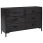 vidaXL Sideboard Schwarz 110x35x70 cm Massivholz Kiefer vidaXL Sideboard Schwarz 110x35x70 cm Massivholz Kiefer