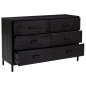 vidaXL Sideboard Schwarz 110x35x70 cm Massivholz Kiefer vidaXL Sideboard Schwarz 110x35x70 cm Massivholz Kiefer