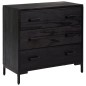 vidaXL Kommode Schwarz 75x35x70 cm Massivholz Kiefer vidaXL Kommode Schwarz 75x35x70 cm Massivholz Kiefer