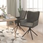 Esszimmerstühle 2 Stk. Drehbar Dunkelgrau Samt Esszimmerstühle 2 Stk. Drehbar Dunkelgrau Samt