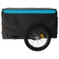 vidaXL Lastenanhänger für Fahrrad Schwarz und Blau 45 kg Eisen vidaXL Lastenanhänger für Fahrrad Schwarz und Blau 45 kg Eisen