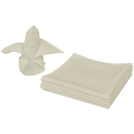 vidaXL Dinner-Servietten 10 Stk Creme 50x50 cm