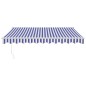 vidaXL Markise Einziehbar Blau und Weiß 3x2,5 m Stoff und Aluminium vidaXL Markise Einziehbar Blau und Weiß 3x2,5 m Stoff und Aluminium