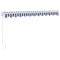 vidaXL Markise Einziehbar Blau und Weiß 3x2,5 m Stoff und Aluminium vidaXL Markise Einziehbar Blau und Weiß 3x2,5 m Stoff und Aluminium