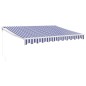 vidaXL Markise Einziehbar Blau und Weiß 3,5x2,5 m Stoff und Aluminium vidaXL Markise Einziehbar Blau und Weiß 3,5x2,5 m Stoff und Aluminium