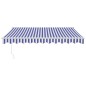 vidaXL Markise Einziehbar Blau und Weiß 3,5x2,5 m Stoff und Aluminium vidaXL Markise Einziehbar Blau und Weiß 3,5x2,5 m Stoff und Aluminium