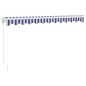 vidaXL Markise Einziehbar Blau und Weiß 3,5x2,5 m Stoff und Aluminium vidaXL Markise Einziehbar Blau und Weiß 3,5x2,5 m Stoff und Aluminium