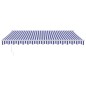 vidaXL Markise Einziehbar Blau und Weiß 4x3 m Stoff und Aluminium vidaXL Markise Einziehbar Blau und Weiß 4x3 m Stoff und Aluminium