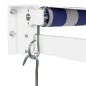 vidaXL Markise Einziehbar Blau und Weiß 4x3 m Stoff und Aluminium vidaXL Markise Einziehbar Blau und Weiß 4x3 m Stoff und Aluminium