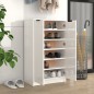 vidaXL Schuhschrank Hochglanz-Weiß 59x35x100 cm Holzwerkstoff vidaXL Schuhschrank Hochglanz-Weiß 59x35x100 cm Holzwerkstoff